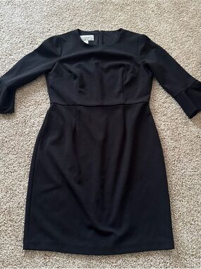 Donna Morgan Black Long Sleeve Sheath Dress